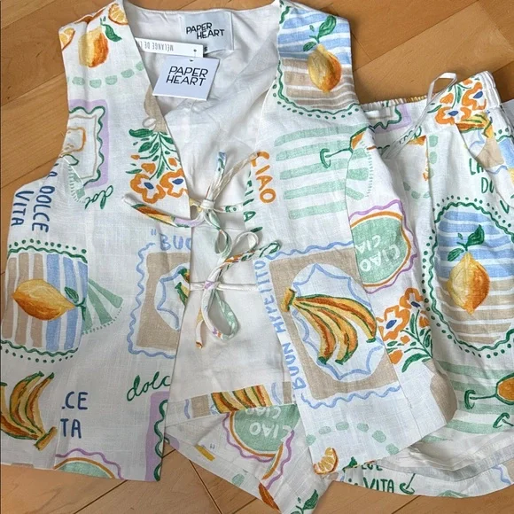 Colorful Printed Women's Short Set - Picture 7 of 11